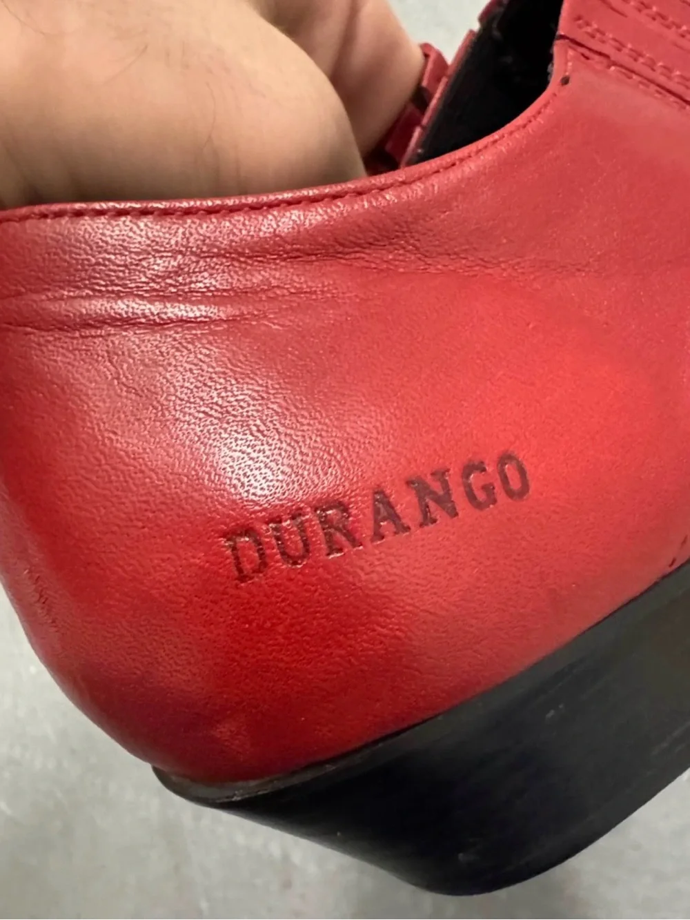 Durango Red Leather Western Ankle Boots Women’s 8.5